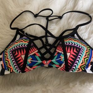 Very colorful bikini top from Pink